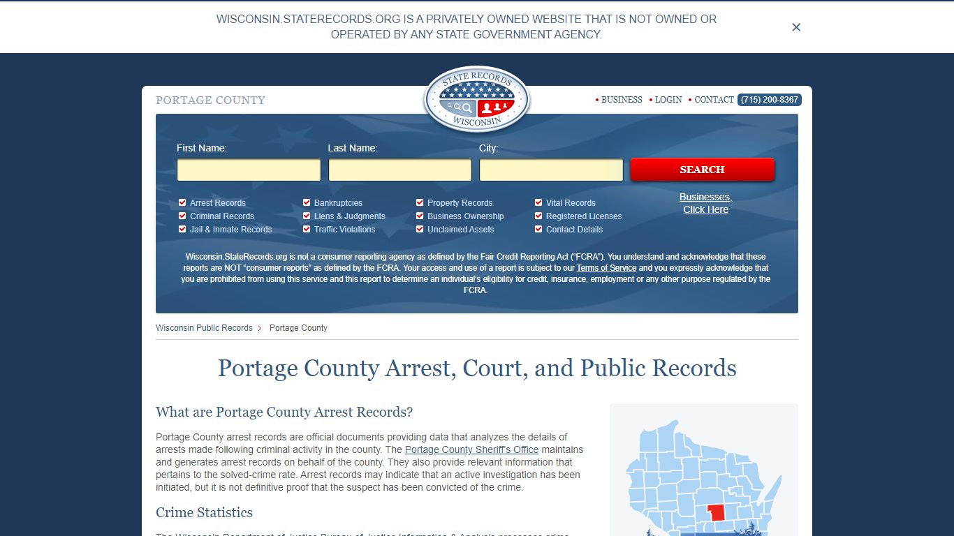 Portage County Arrest, Court, and Public Records